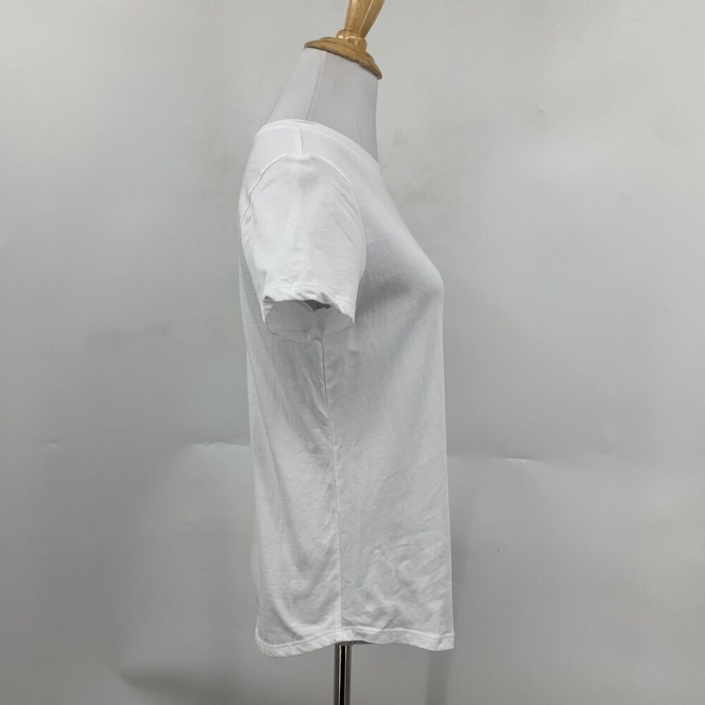 Joie Shirt Womens XS Extra Small White Pima Cotton Crew Short Sleeve Basic Tee - Picture 4 of 10